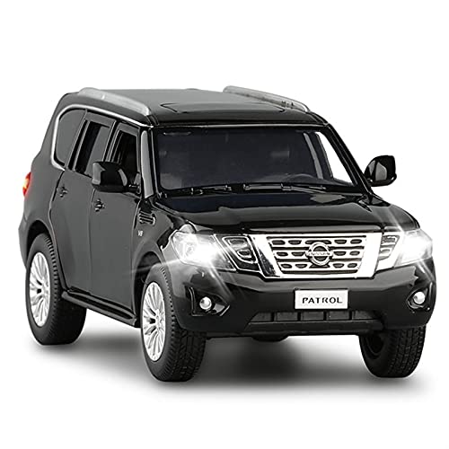 Für Nissan Patrol Y62 1 32 Die-Cast Modellauto Spielzeug Für Kinder Und Erwachsene Zinklegierung Spielzeug Druckguss Fahrzeuge Modell(Schwarz) von TQMEAD