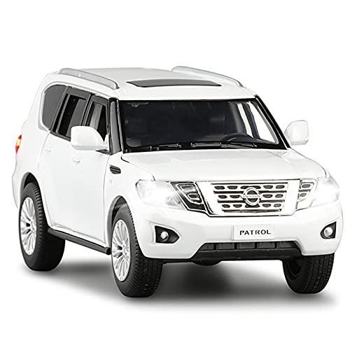 Für Nissan Patrol Y62 1 32 Die-Cast Modellauto Spielzeug Für Kinder Und Erwachsene Zinklegierung Spielzeug Druckguss Fahrzeuge Modell(White) von TQMEAD