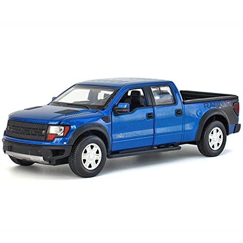 Für Pickup SUV F-150 1 32 Die-Cast Modellauto Spielzeug Für Kinder Und Erwachsene Zinklegierung Spielzeug Druckguss Fahrzeuge Modell(Blau) von TQMEAD