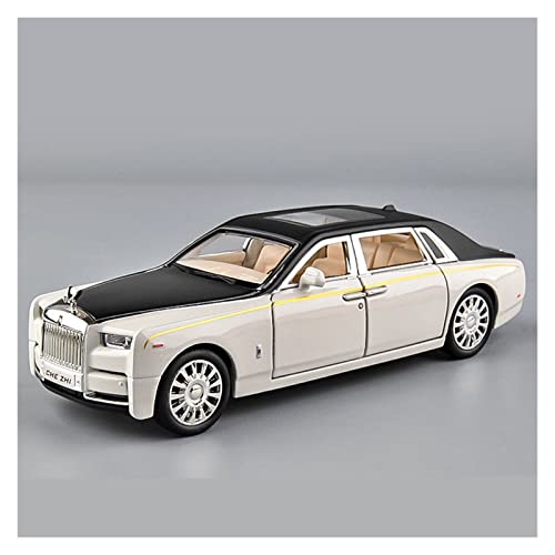 Für Rolls Royce Phantom 1 32 Simulation Diecast Alloy Automodell Sound and Light Collection Kinderspielzeug Geschenk Druckguss Fahrzeuge Modell(White) von TQMEAD