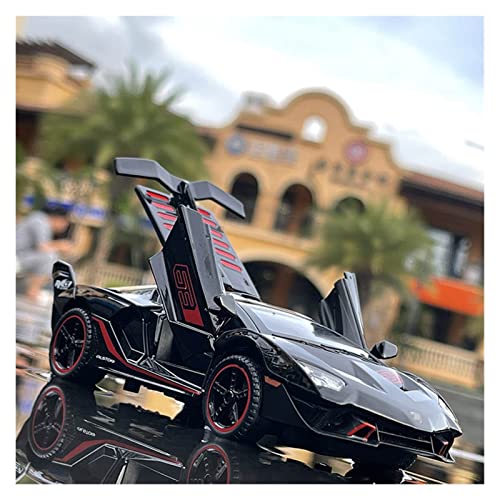 Für SC18 Alston 1 32 Simulation Druckguss Legierung Metall Rennwagen Modell Sound Und Licht Kindergeschenk Druckguss Fahrzeuge Modell(Schwarz) von TQMEAD