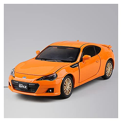 Für Subaru BRZ 1 32 Simulation Diecast Alloy Automodell Sound Und Licht Pull Back Kinderspielzeug Sammlerstücke Druckguss Fahrzeuge Modell(Orange) von TQMEAD