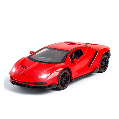 Für Super Racing 1 24 Hochsimuliertes Automodell Spielzeug Kinderheimdekoration Druckguss Fahrzeuge Modell(Rot) von TQMEAD