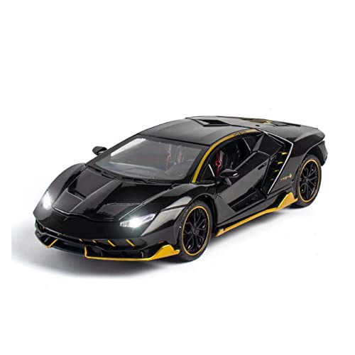 Für Super Racing 1 24 Hochsimuliertes Automodell Spielzeug Kinderheimdekoration Druckguss Fahrzeuge Modell(Schwarz) von TQMEAD