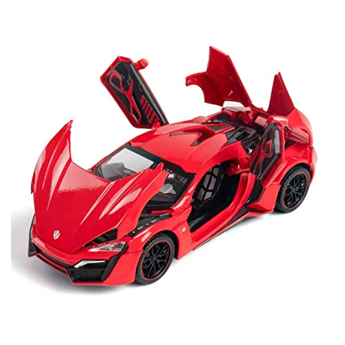 Für Supersportwagen 1 24 Legierungssimulationsgürtel Sound Und Licht Ziehen Automodell Kindergeschenk Zurück Druckguss Fahrzeuge Modell(Rot) von TQMEAD