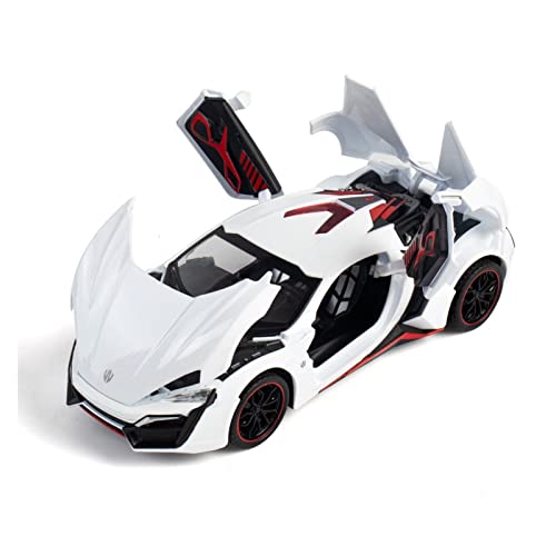 Für Supersportwagen 1 24 Legierungssimulationsgürtel Sound Und Licht Ziehen Automodell Kindergeschenk Zurück Druckguss Fahrzeuge Modell(White) von TQMEAD