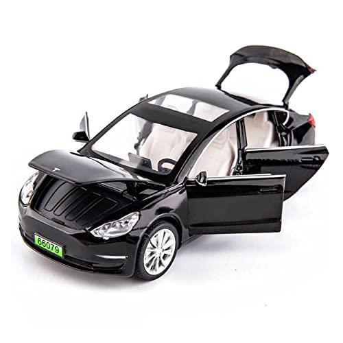 Für Tesla 1 32 Simulation Diecast Alloy Automodell Zurückziehen Sammlerstück Kinderspielzeug Geschenk Druckguss Fahrzeuge Modell(Schwarz) von TQMEAD