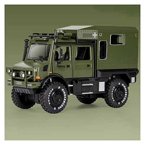 Für Unimog Climber 1 28 Simulation Diecast Legierung Automodell Sound and Light Boys Toys Vehicle Gifts Druckguss Fahrzeuge Modell(Grün) von TQMEAD