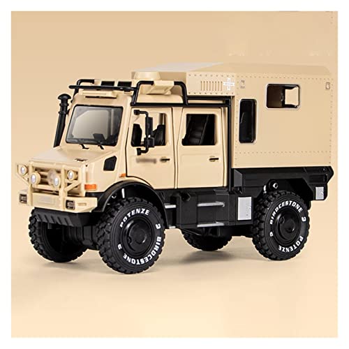 Für Unimog Climber 1 28 Simulation Diecast Legierung Automodell Sound and Light Boys Toys Vehicle Gifts Druckguss Fahrzeuge Modell(Yellow) von TQMEAD