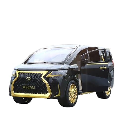 Maßstab 1/24 Für Lexus LM300h Kindermädchenauto-Simulation Sound Und Licht Legierung Miniaturauto Spielzeug Junge Geschenk Druckguss Fahrzeuge Modell(Schwarz) von TQMEAD