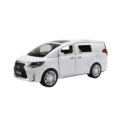 Maßstab 1/24 Für Lexus LM300h Kindermädchenauto-Simulation Sound Und Licht Legierung Miniaturauto Spielzeug Junge Geschenk Druckguss Fahrzeuge Modell(White) von TQMEAD