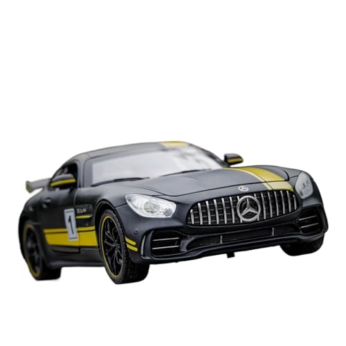 Maßstab 1/24 Für Mercedes AMG Supersportwagen Simulation Sound Und Licht Zurück Für Miniaturauto Spielzeug Junge Geschenk Druckguss Fahrzeuge Modell(Schwarz) von TQMEAD