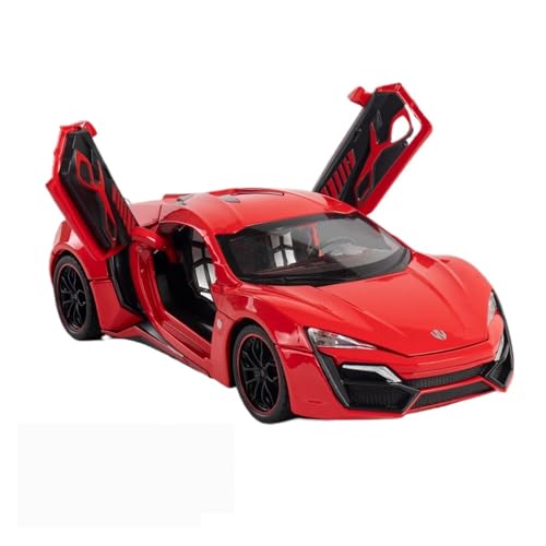 Maßstab 1/24 Für Supersportwagen Lycoming Autosimulation Sound Und Licht Zurück Zu Miniaturautospielzeug Metallfahrzeuggeschenke Druckguss Fahrzeuge Modell(White) von TQMEAD