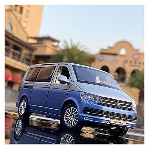 Maßstab 1 32 Für Volkswagen Multivan T6 Legierung Modellauto Diecast Sound Und Licht Druckguss Fahrzeuge Modell(Blau) von TQMEAD