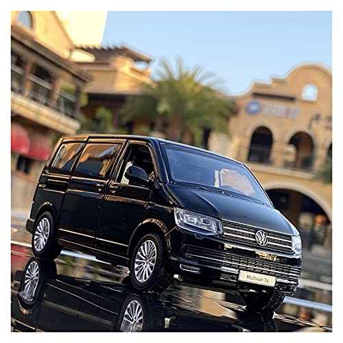 Maßstab 1 32 Für Volkswagen Multivan T6 Legierung Modellauto Diecast Sound Und Licht Druckguss Fahrzeuge Modell(Schwarz) von TQMEAD