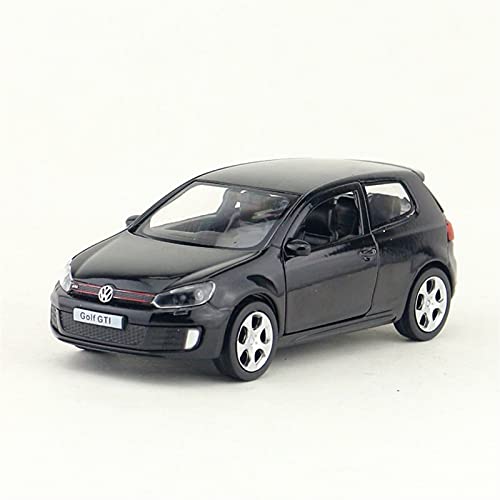 Maßstab 1 36 Für Volkswagen Golf GTI SUV Sportmodell Spielzeugauto Alloy Pull Cars Mit Sound Und Licht Kinderspielzeug Druckguss Fahrzeuge Modell(Schwarz) von TQMEAD