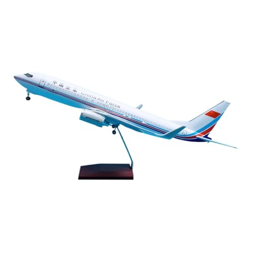 Miniaturmodelle 1 85 Für Boeing B737-800, Flugzeugmodell Der Chinesischen Luftwaffe, 47 cm Leichtes Flugzeug Mit Rädern Und LED von TQMEAD
