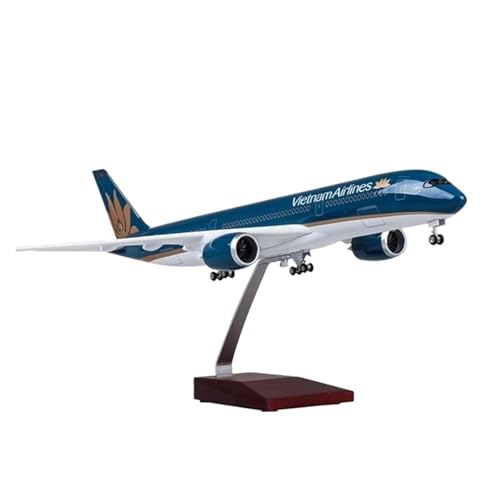 Miniaturmodelle 1:142 Für A350 Harz Druckguss Flugzeug Modell Mit Lichter Und Räder Tisch Top Displays Geschenk für Luftfahrtbegeisterte(No Light) von TQMEAD