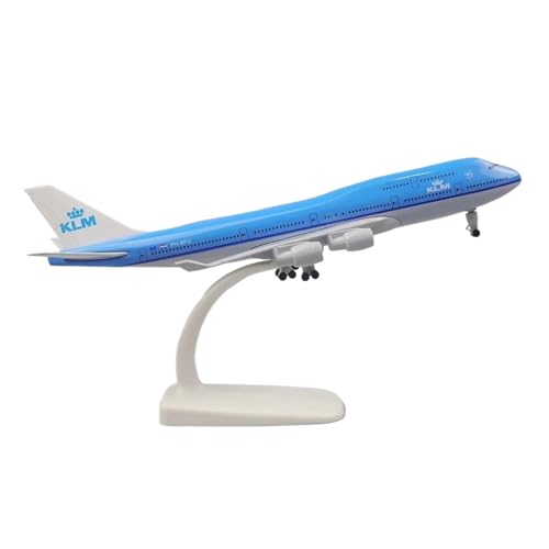 Miniaturmodelle 20 cm Niederländisches KLM B747-Luftfahrtflugzeugmodell Im Maßstab 1 400 Transportflugzeug Ausstellungsflugzeug Ständer von TQMEAD