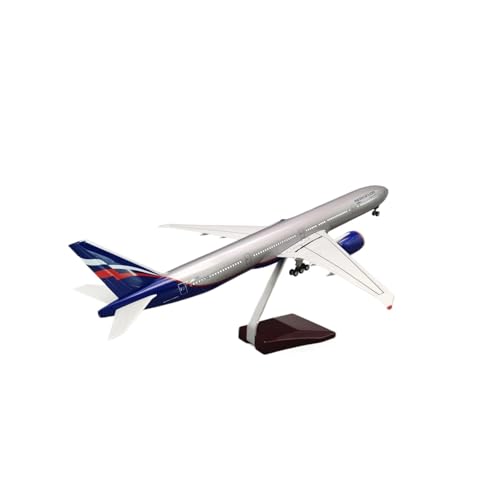 Miniaturmodelle 47 cm Großes Flugzeugmodell Aus Russischem B777-Druckgussharz Mit Fahrwerken Zur Dekoration Geschenk für Luftfahrtbegeisterte(with Light) von TQMEAD