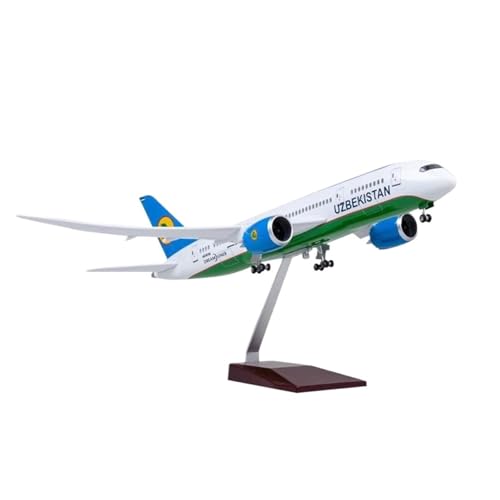 Miniaturmodelle 47CM FÜR B787 Harz Druckguss Flugzeug Modell Dynamische LED Licht Flugzeug Modell Display Sammlung Geschenk für Luftfahrtbegeisterte(No Light) von TQMEAD