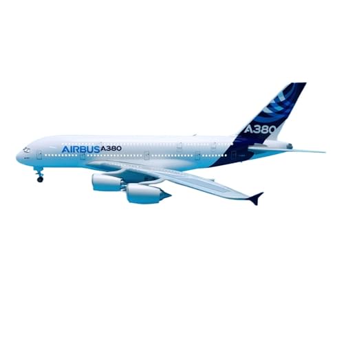 Miniaturmodelle Flugzeugmodell Im Maßstab 1 160. Für EIN Druckguss-Flugzeugmodell Im A380-Maßstab, 46 cm, Mit Rädern Und LED-Leuchten von TQMEAD