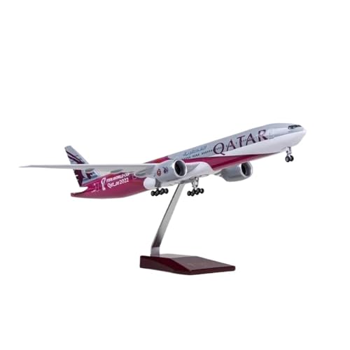 Miniaturmodelle Maßstab 1:157 Für 777-Flugzeugmodell Aus Druckgussharz Mit Licht Und Rad, Dekorative Souvenirs Geschenk für Luftfahrtbegeisterte(with Light) von TQMEAD