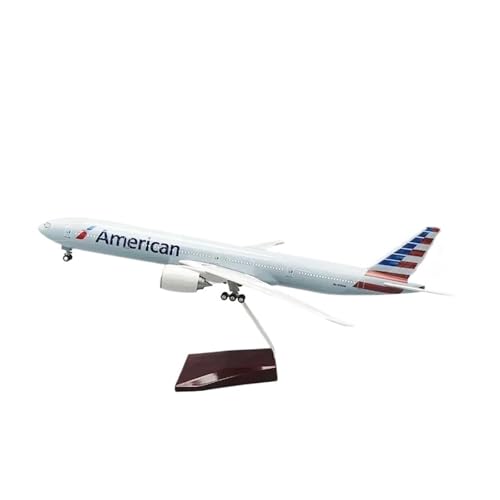 Miniaturmodelle Maßstab 1:157 Für B777-Harzflugzeugmodell Mit Leichten Rädern, Fahrwerken, Druckguss Geschenk für Luftfahrtbegeisterte(with Light) von TQMEAD