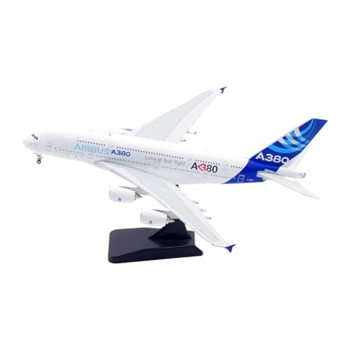 Miniaturmodelle Maßstab 1:400 Für A380-Flugzeugmodell Aus Legierungsdruckguss Mit Traktor + Ständer, Desktop-Dekoration Geschenk für Luftfahrtbegeisterte von TQMEAD