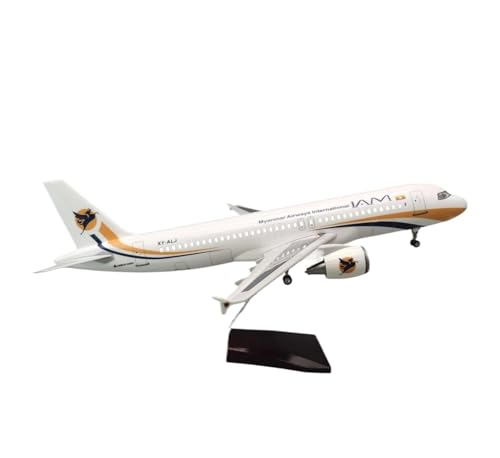 Miniaturmodelle Maßstab 1:80 Für A320 NEO-Flugzeugmodell Aus Harzdruckguss Mit Rädern Und Lichtern, Sammlungsdisplay Geschenk für Luftfahrtbegeisterte(No Light) von TQMEAD