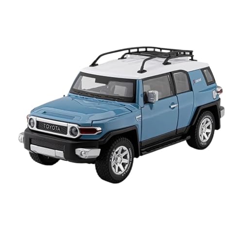 Modell Im Maßstab 1 24 Für FJ Cruiser Off-Road-SUV, Legierungs-Druckguss-Modellauto Mit Sound Und Licht, Geschenk Druckguss Fahrzeuge Modell(Blau) von TQMEAD
