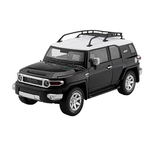 Modell Im Maßstab 1 24 Für FJ Cruiser Off-Road-SUV, Legierungs-Druckguss-Modellauto Mit Sound Und Licht, Geschenk Druckguss Fahrzeuge Modell(Schwarz) von TQMEAD