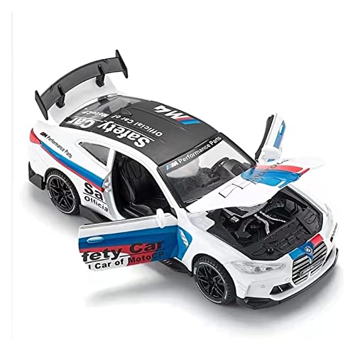 for BMW M4 1 32 Modell Force Control Simulation Legierung Mit Sound Und Licht Spielzeuggeschenksammlung Druckguss Fahrzeuge Modell(White) von TQMEAD