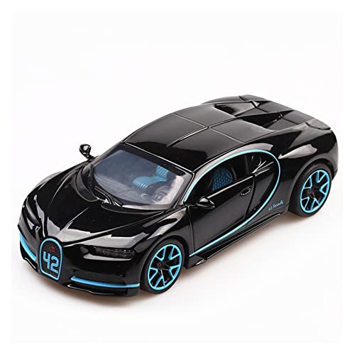for Bugatti Chiron Auto 1 32 Simulation Legierung Druckguss Zurückziehen Modell Spielzeug Geschenk Druckguss Fahrzeuge Modell(Schwarz) von TQMEAD