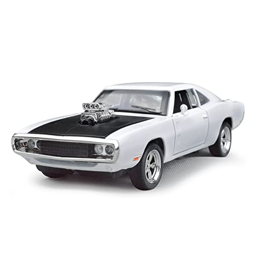 for Dodge Car 1 32 Simulation Legierung Druckguss Sound Und Licht Pull Back Modell Spielzeugauto Druckguss Fahrzeuge Modell(White) von TQMEAD