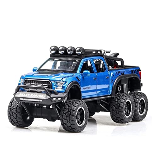 for Ford Large 1:28 Sportwagen Simulation Legierung Automodell Fertige Spielzeugsammlung Und Einrichtung Druckguss Fahrzeuge Modell(Blau) von TQMEAD