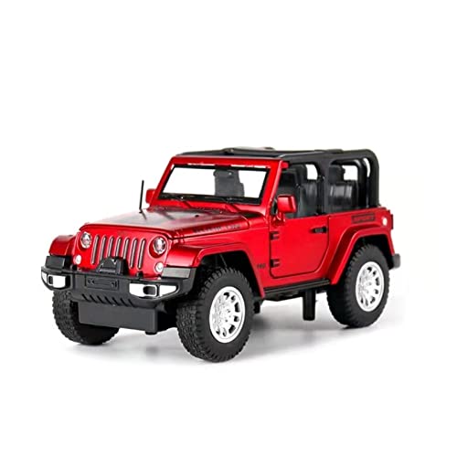 for Jeep 1941 SUV 1 32 Modellauto Simulation Sportwagen Sound Und Licht Automodell Kinderspielzeug Druckguss Fahrzeuge Modell(Rot) von TQMEAD