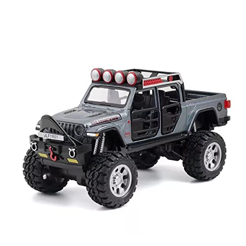 for Jeep Offroad 1 32 Simulation Modellauto Geländewagen Ziehen Spielzeugauto Geschenk Ornamente Zurück Druckguss Fahrzeuge Modell(Titanium) von TQMEAD