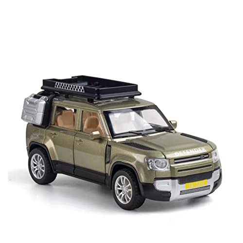 for Land Rover Defender 1 32 Simulation Automodell Vier-Open-Akusto-Optik-Legierung Automodell Spielzeugauto Druckguss Fahrzeuge Modell(Grün) von TQMEAD