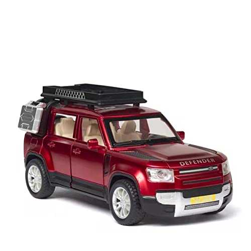 for Land Rover Defender 1 32 Simulation Automodell Vier-Open-Akusto-Optik-Legierung Automodell Spielzeugauto Druckguss Fahrzeuge Modell(Rot) von TQMEAD