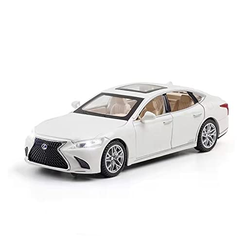 for Lexus LS500h 1 32 Modellautosimulation Sportwagensound und Lichtautomodell Kinderspielzeug Druckguss Fahrzeuge Modell(White) von TQMEAD