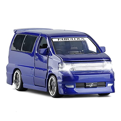 for Neues Fabulous Modified MPV Auto 1 32 Simulation Legierung Druckguss Sound Und Licht Modell Spielzeugauto Druckguss Fahrzeuge Modell(Blau) von TQMEAD