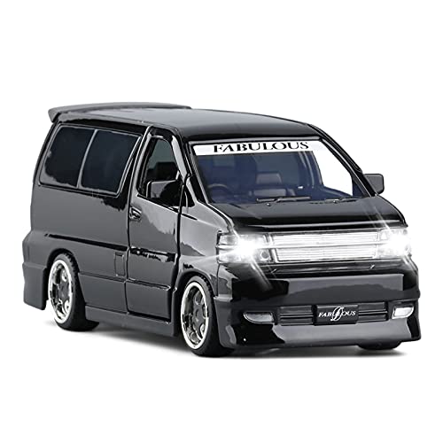 for Neues Fabulous Modified MPV Auto 1 32 Simulation Legierung Druckguss Sound Und Licht Modell Spielzeugauto Druckguss Fahrzeuge Modell(Schwarz) von TQMEAD