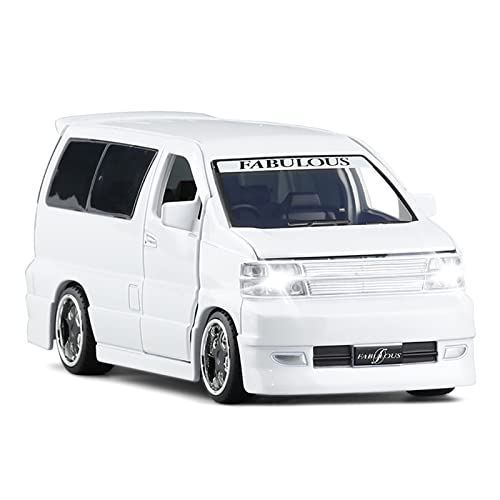 for Neues Fabulous Modified MPV Auto 1 32 Simulation Legierung Druckguss Sound Und Licht Modell Spielzeugauto Druckguss Fahrzeuge Modell(White) von TQMEAD