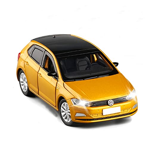 for New Volkswagen Polo-Plus Spielzeugauto 1 32 Simulation Legierung Modellauto Druckguss Fahrzeuge Modell(Gold) von TQMEAD
