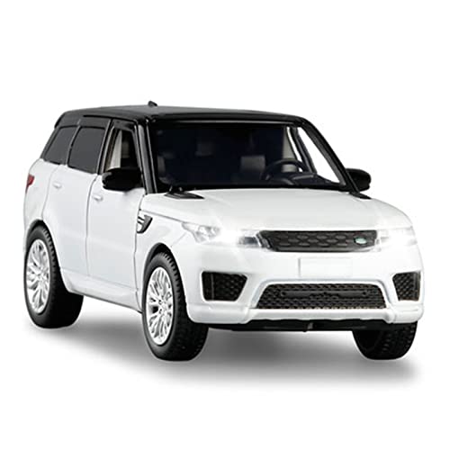 for Range Rover Sportwagen 1 32 Simulation Legierung Sound Und Licht Modell Spielzeug Geschenk Druckguss Fahrzeuge Modell(White) von TQMEAD