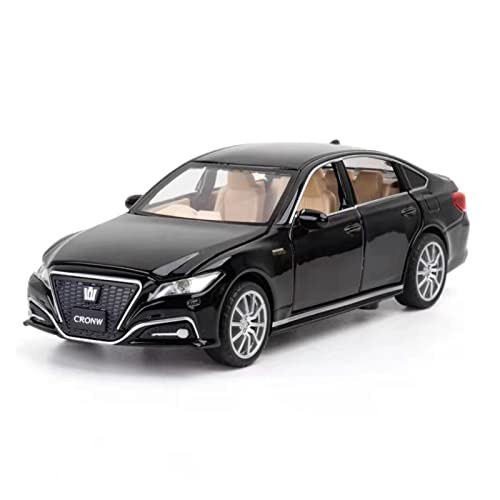for Toyota 1 32 Crown Legierung Automodell Simulation Kraftsteuerung Sound Und Licht Spielzeug Geschenksammlung Druckguss Fahrzeuge Modell(Schwarz) von TQMEAD