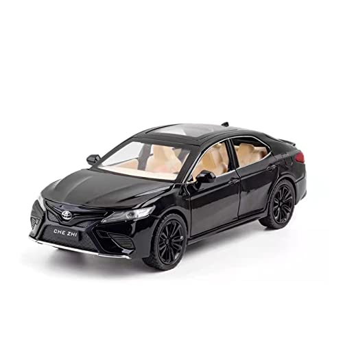 for Toyota Camry 1 24 Modellauto Simulation Sportwagen Sound Und Licht Automodell Kinderspielzeug Druckguss Fahrzeuge Modell(Schwarz) von TQMEAD
