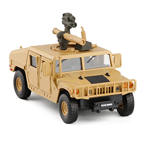 for US-Streitkräfte H1 Chariot 1 32 Simulation Legierung Druckguss Sound Und Licht Zurückziehen Auto Modellauto Druckguss Fahrzeuge Modell(Yellow) von TQMEAD