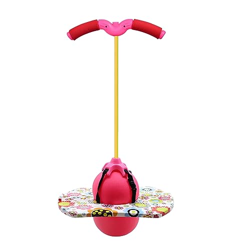 TQUEG POGO Ball ist geeignet für Kinder und Erwachsene Tragfähigkeit: 100KG ausgeglichen und koordiniert Bouncing Pop Ball Cool Challenge Kinderspielzeug Herausforderung Geschenk (Pink(Mit Handlauf)) von TQUEG